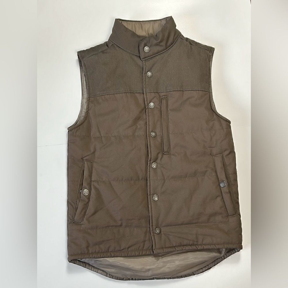 RedHead Brand Snap Button Men's Vest Size small Brown Lined